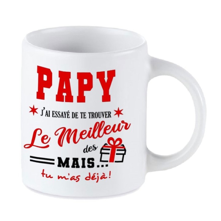 Tip Top Tshirt - Mug Papy, j'ai essayé de te trouver le meilleur des cadeaux - Made in France