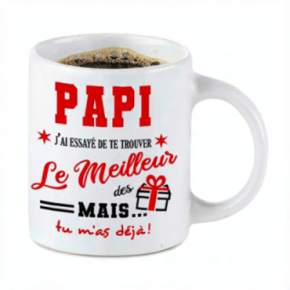 Tip Top Tshirt - Mug Papi, j'ai essayé de te trouver le meilleur des cadeaux - Made in France