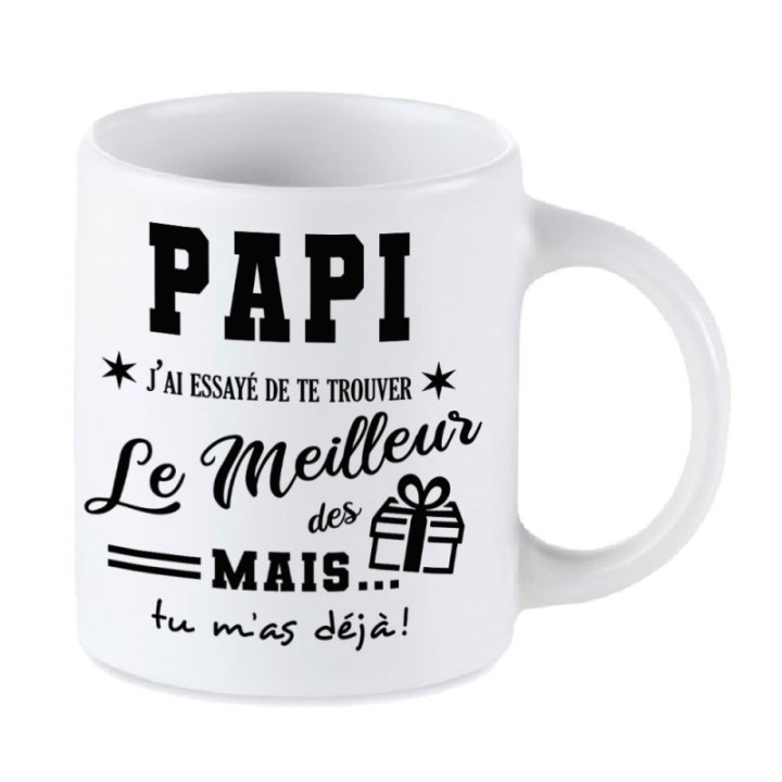 Tip Top Tshirt - Mug Papi, j'ai essayé de te trouver le meilleur des cadeaux - Made in France
