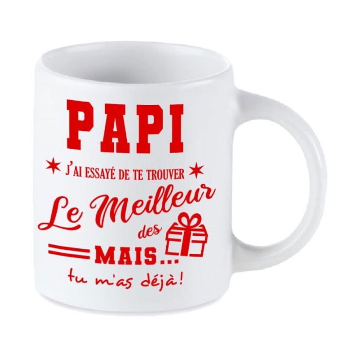 Tip Top Tshirt - Mug Papi, j'ai essayé de te trouver le meilleur des cadeaux - Made in France