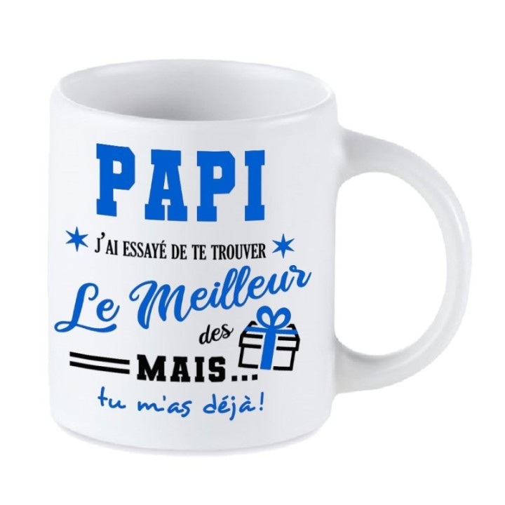 Tip Top Tshirt - Mug Papi, j'ai essayé de te trouver le meilleur des cadeaux - Made in France