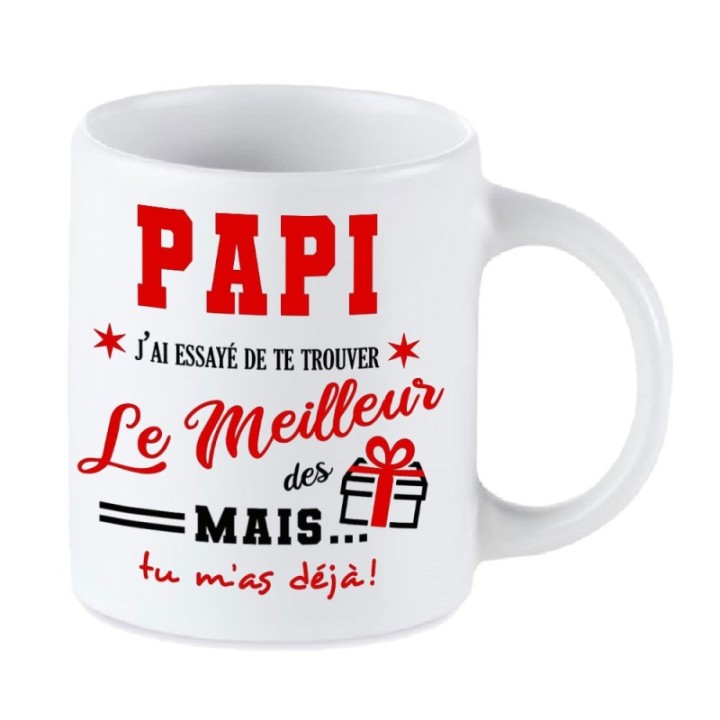 Tip Top Tshirt - Mug Papi, j'ai essayé de te trouver le meilleur des cadeaux - Made in France