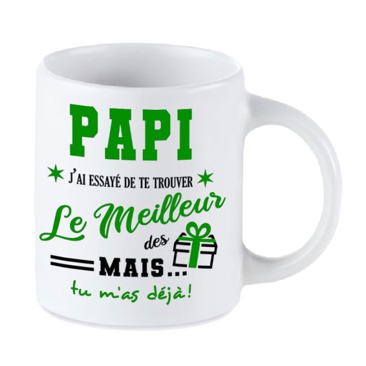 Tip Top Tshirt - Mug Papi, j'ai essayé de te trouver le meilleur des cadeaux - Made in France