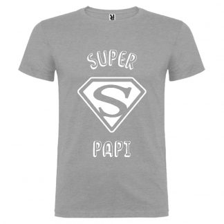 T-shirt Homme Super Papi - Gris
