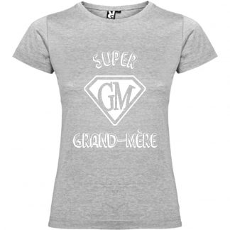 T-shirt Femme Super Grand-Mère - Gris