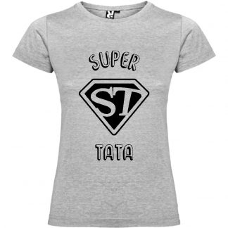 T-shirt Femme Super Tata - Gris