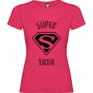 T-shirt Femme Super Tata - Rose