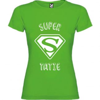 T-shirt Femme Super Tatie - Vert
