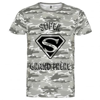 T-shirt Homme Super Grand Frère - Camouflage