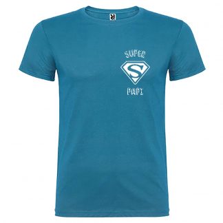 T-shirt Homme Super Papi - Bleu