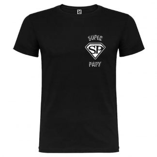 T-shirt Homme Super Papy - Noir