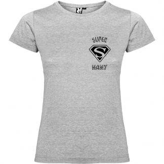 T-shirt Femme Super Mamy - Gris