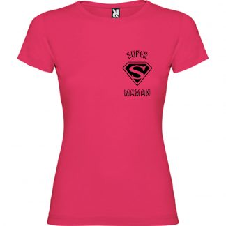 T-shirt Femme Super Maman - Rose