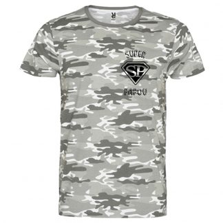 T-shirt Homme Super Papou - Camouflage