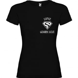 T-shirt Femme Super Grande Sœur - Noir