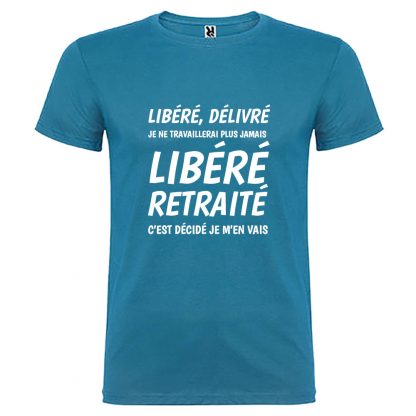 T-shirt Homme Libéré Retraité
