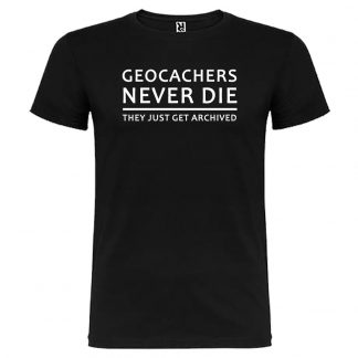 T-shirt Homme Geocachers never die - Noir