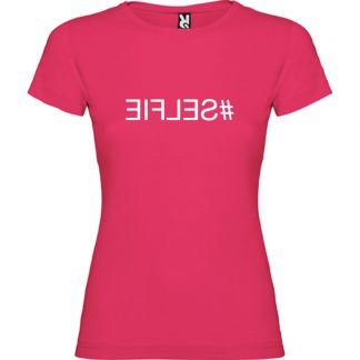 T-shirt Femme #SELFIE - Rose