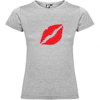 T-shirt Femme Kiss - Gris