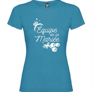T-shirt Femme Equipe de la Mariée - Bleu