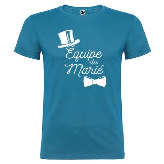 T-shirt Homme Equipe du Marié - Bleu