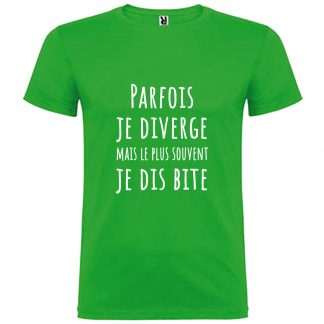 T-shirt Homme Parfois je diverge... - Vert