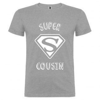 T-shirt Homme Super Cousin - Gris