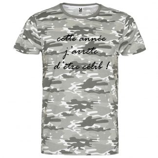 T-shirt Homme Cette année j'arrête d'être célib - Camouflage