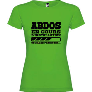 T-shirt Femme Abdos en cours d’installation
