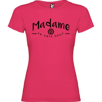 T-shirt Femme Madame je-sais-tout