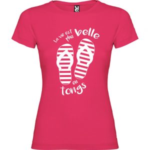 T-shirt Femme La vie est plus belle en tongs
